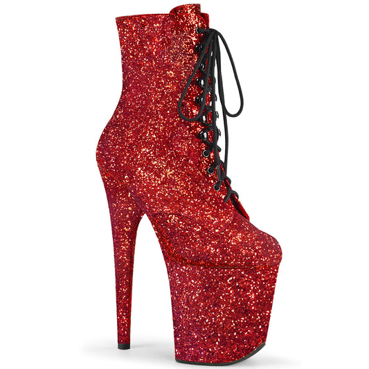 Pleaser Stivaletti da donna FLAMINGO-1020GWR Glittello rosso / glitter rosso