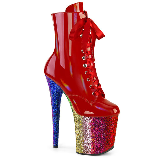 Pleaser   FLAMINGO-1020hg rosso holo pat/Rainbow Scintillio