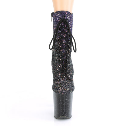 Pleaser Stivaletti da donna FLAMINGO-1020-10-20-20Di viola multi glitter / BLK