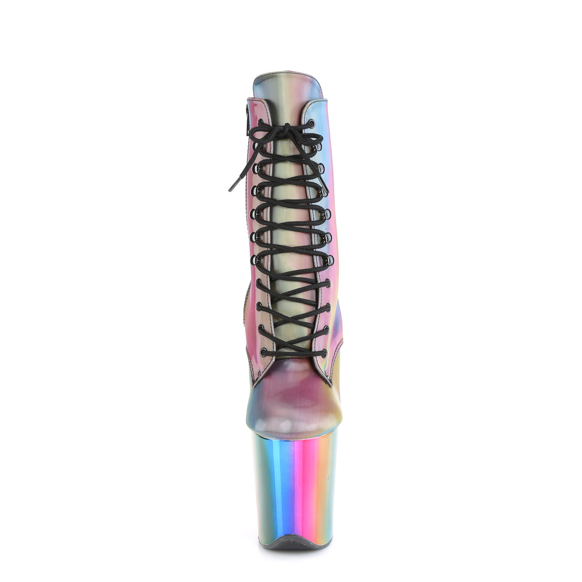 Pleaser Stivaletti da donna FLAMINGO-1020rc. Rainbow Riflettente /Rainbow Cromo