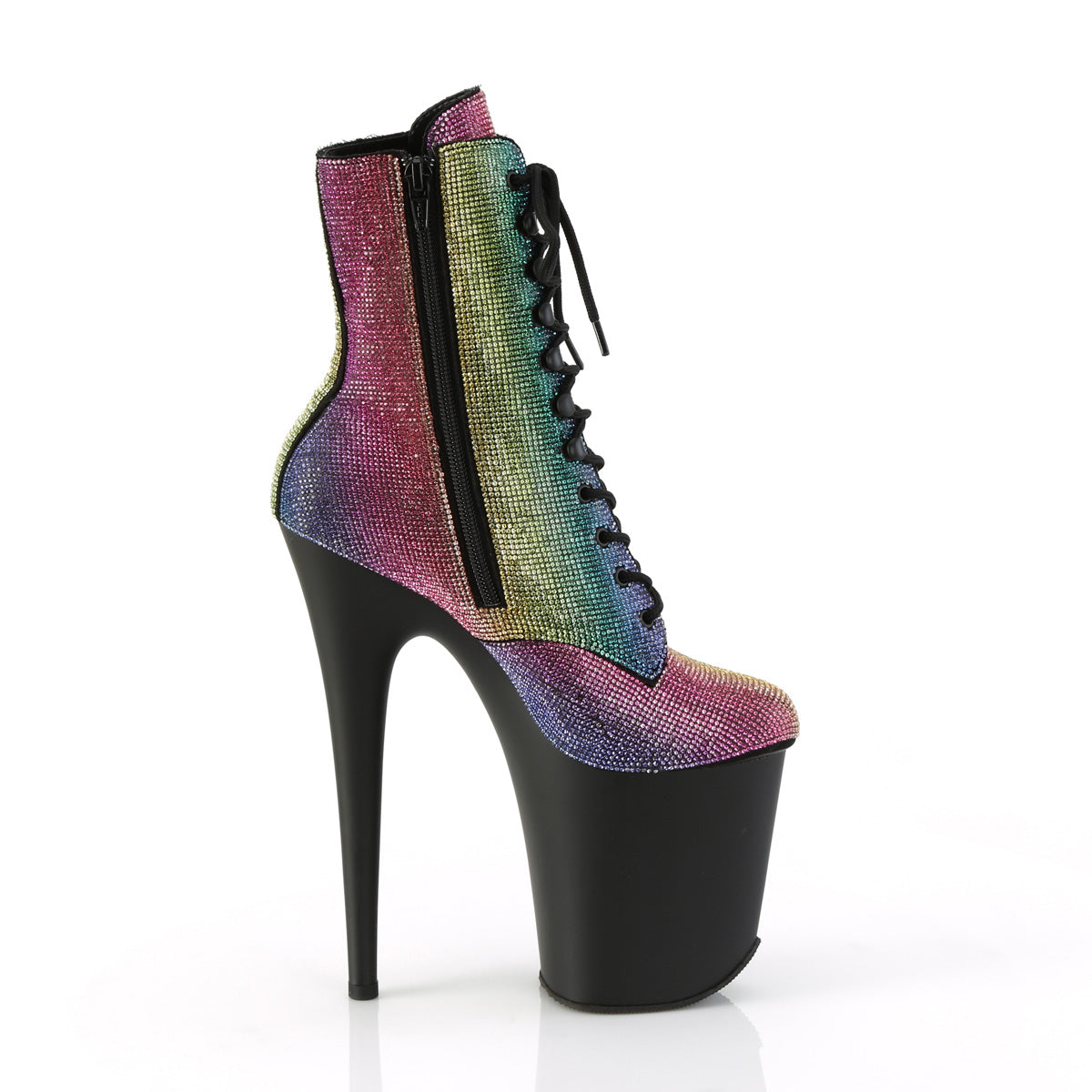 Pleaser  Stivali alla caviglia FLAMINGO-1020rs Rainbow RS/BLK Matte