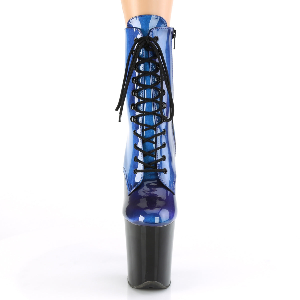 Pleaser Stivaletti da donna FLAMINGO-1020SHG Blue-Purple / Blk