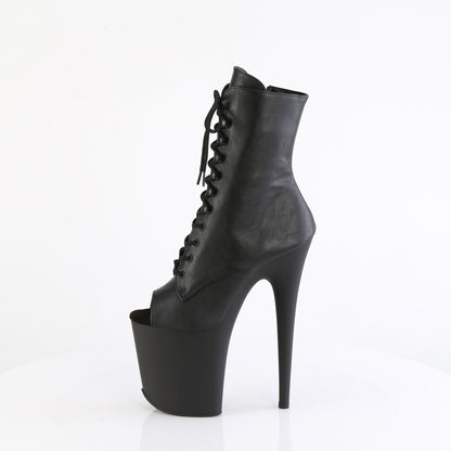 Pleaser Women's Platform Shoes FLAMINGO-1021 Blk Faux Leather/Blk Matte