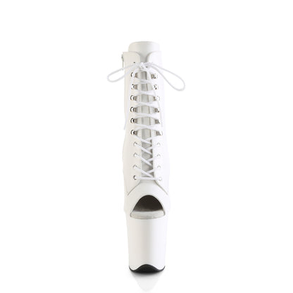 Pleaser   FLAMINGO-1021 Wht Faux Leather/Wht Matte