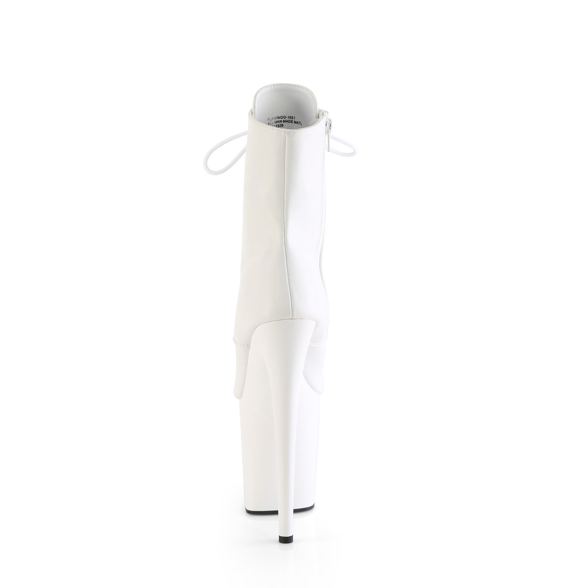 Pleaser   FLAMINGO-1021 Wht Faux Leather/Wht Matte