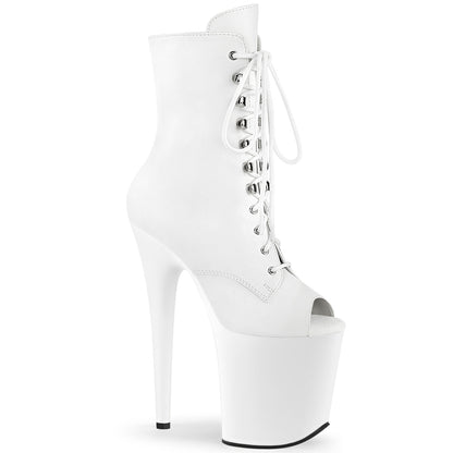 Pleaser   FLAMINGO-1021 Wht Faux Leather/Wht Matte