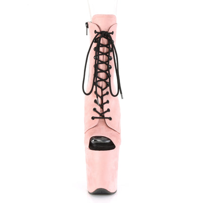 Pleaser Stivaletti da donna FLAMINGO-1021FS B. Pink Faux Suede / B. Pink Fex Suede