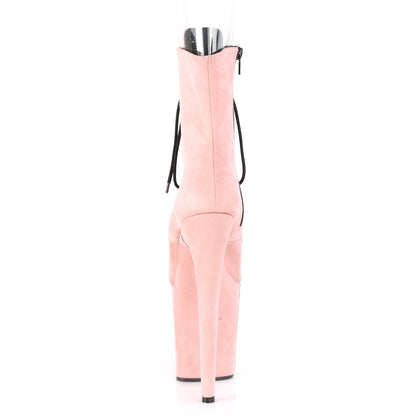 Pleaser Stivaletti da donna FLAMINGO-1021FS B. Pink Faux Suede / B. Pink Fex Suede