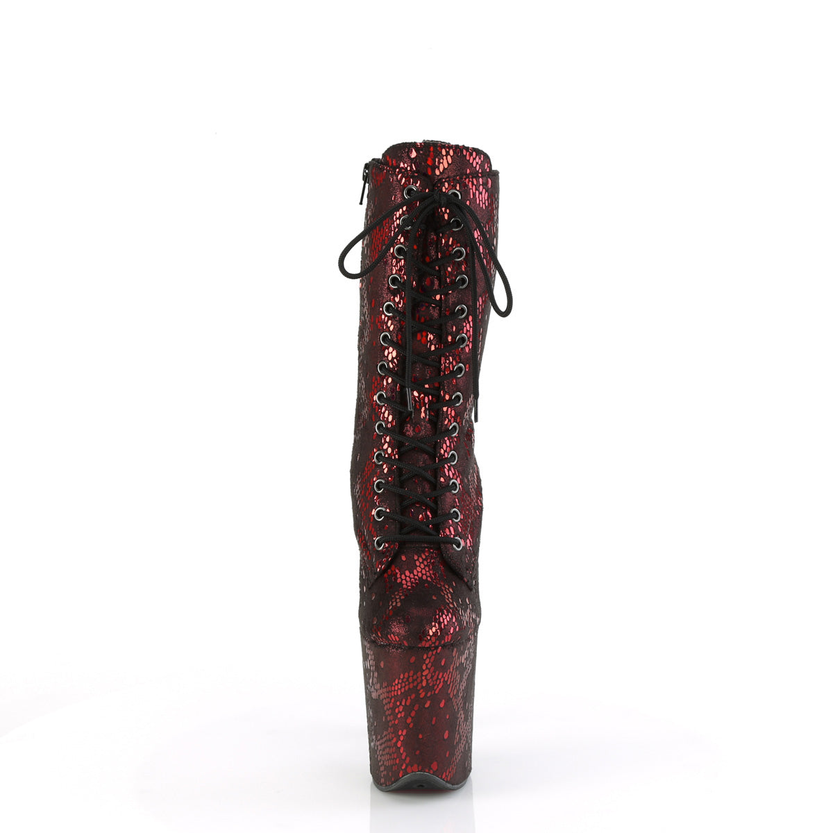 Pleaser   FLAMINGO-1040spf tessuto di stampa metallica rossa/m
