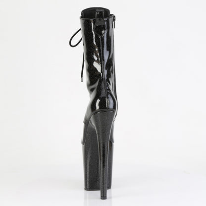 Pleaser Women's Platform Shoes FLAMINGO-1041GP Blk Glitter Pat/M