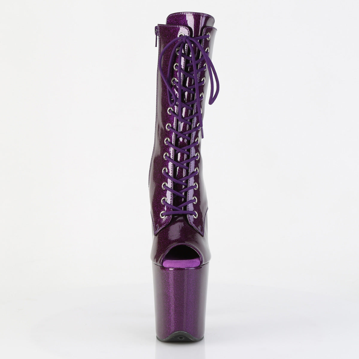 Pleaser Women's Platform Shoes FLAMINGO-1041GP Purple Glitter Pat/M