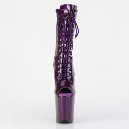 Pleaser Women's Platform Shoes FLAMINGO-1041GP Purple Glitter Pat/M