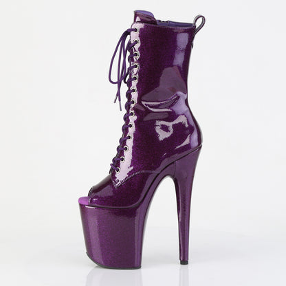 Pleaser Women's Platform Shoes FLAMINGO-1041GP Purple Glitter Pat/M