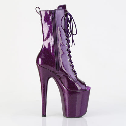 Pleaser Women's Platform Shoes FLAMINGO-1041GP Purple Glitter Pat/M