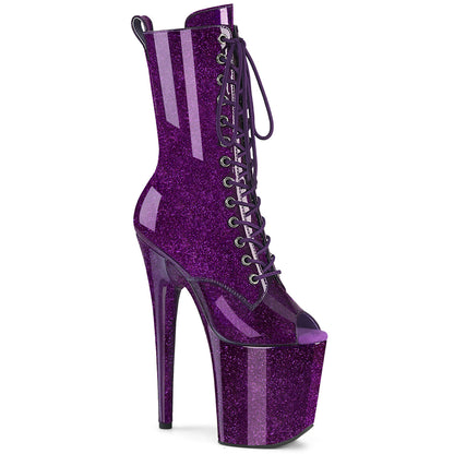 Pleaser Women's Platform Shoes FLAMINGO-1041GP Purple Glitter Pat/M