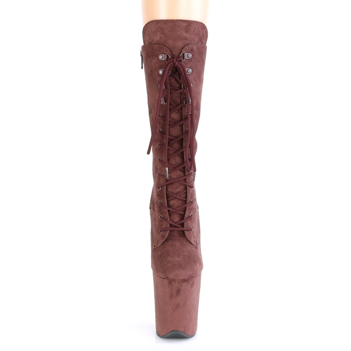 Pleaser Stivaletti da donna FLAMINGO-1050FS Brown Faux Suede / Brown Faux Suede Suede