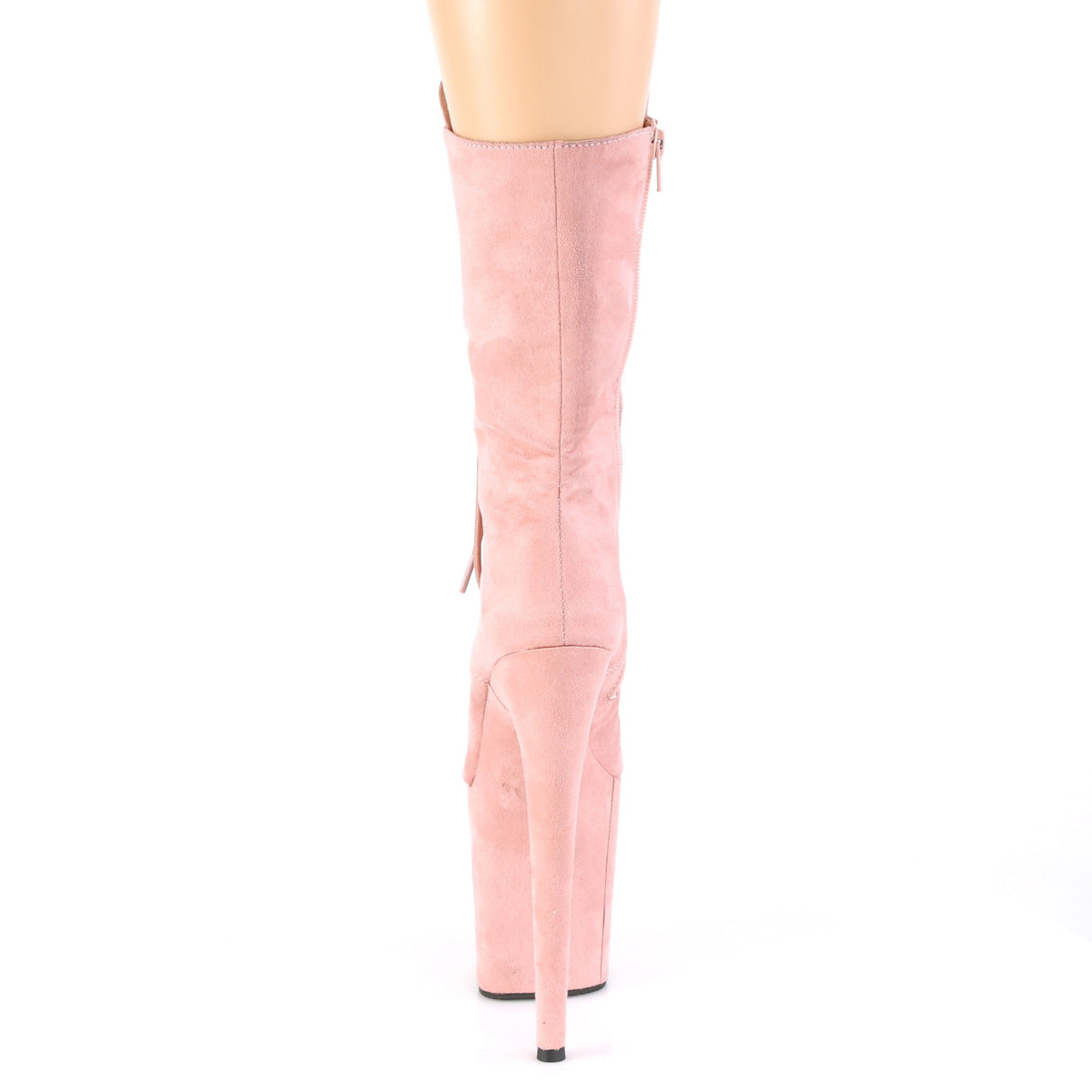 Pleaser Womens Ankle Boots FLAMINGO-1050FS B. Pink Faux Suede/B. Pink Faux Suede