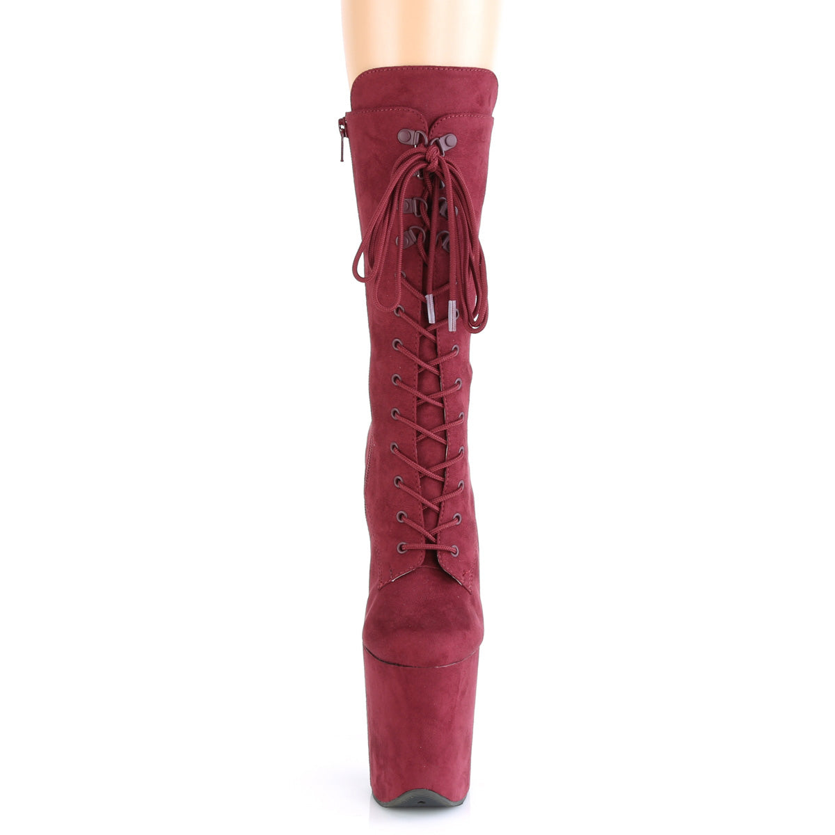 Pleaser Stivaletti da donna FLAMINGO-1050FS Borgogna in finta pelle scamosciata / bordeaux in finta pelle scamosciata