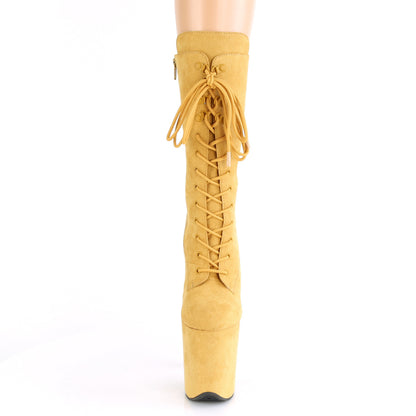 Pleaser Stivaletti da donna FLAMINGO-1050FS Sue scamosciata sintetica in finto pelle scamosciata / senape