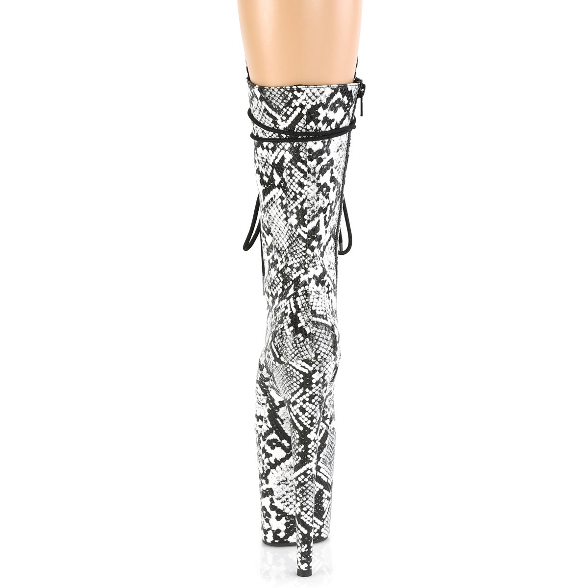 Pleaser Stivaletti da donna FLAMINGO-1050sp Blk-Wht Stampa serpente / Blk-Wht Stampa serpente
