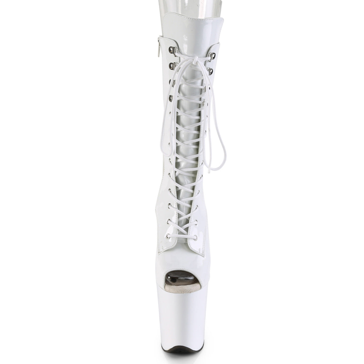 Pleaser Stivaletti da donna FLAMINGO-1051 Wht Pat / Wht