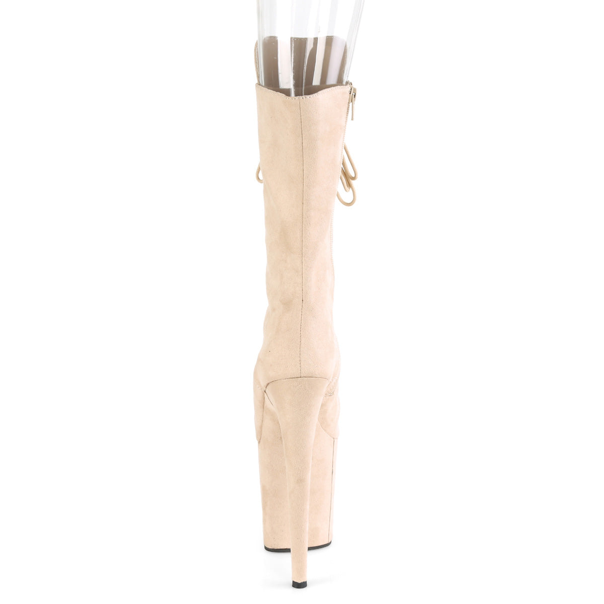 Pleaser Womens Ankle Boots FLAMINGO-1051FS Beige Faux Suede/Beige Faux Suede