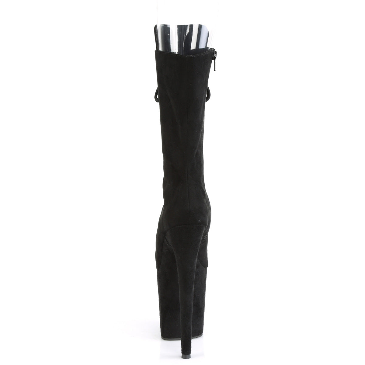 Pleaser Womens Ankle Boots FLAMINGO-1051FS Blk Faux Suede/Blk Faux Suede