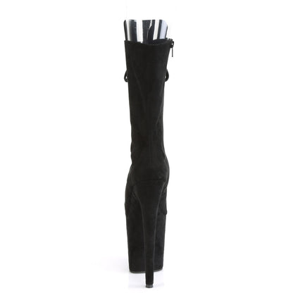 Pleaser Stivaletti da donna FLAMINGO-1051FS BLK FAUX Suede / Blk Faux Suede Suede