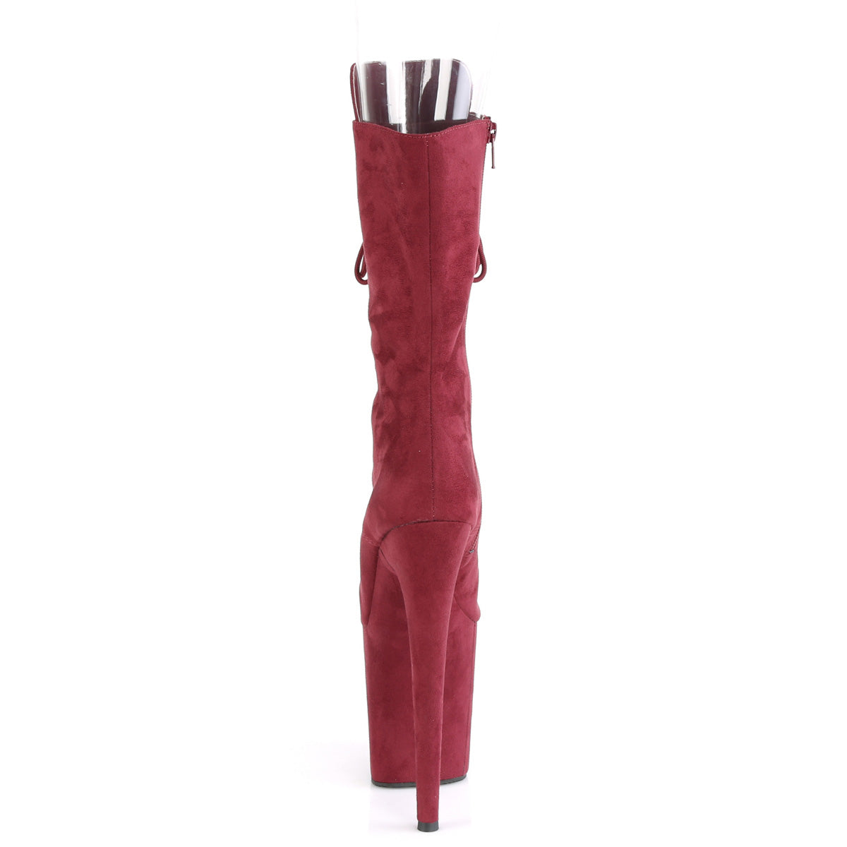 Pleaser Stivaletti da donna FLAMINGO-1051FS Burgundy Faux Suede / Borgogna in finta pelle scamosciata