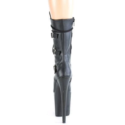 Pleaser Stivaletti da donna FLAMINGO-1053 BLK in ecopelle / BLK Pelle ecopelle
