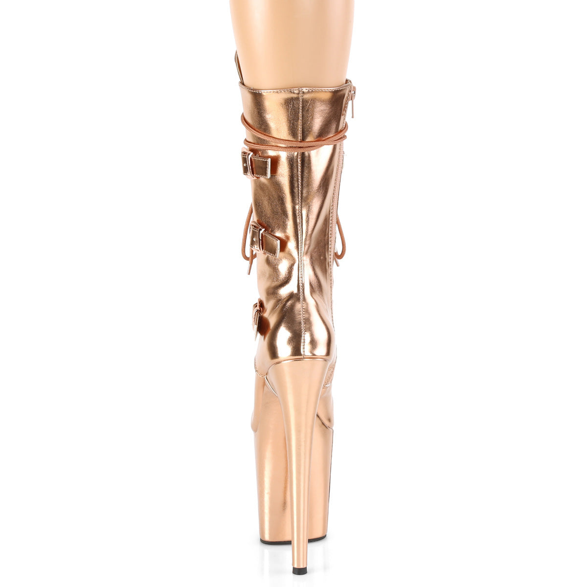 Pleaser Stivaletti da donna FLAMINGO-1053 in oro rosa metallico PU / rosa oro metallico PU