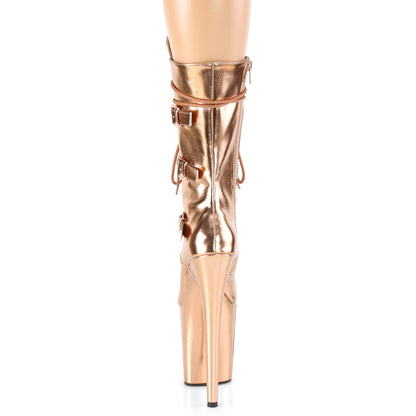 Pleaser Stivaletti da donna FLAMINGO-1053 in oro rosa metallico PU / rosa oro metallico PU
