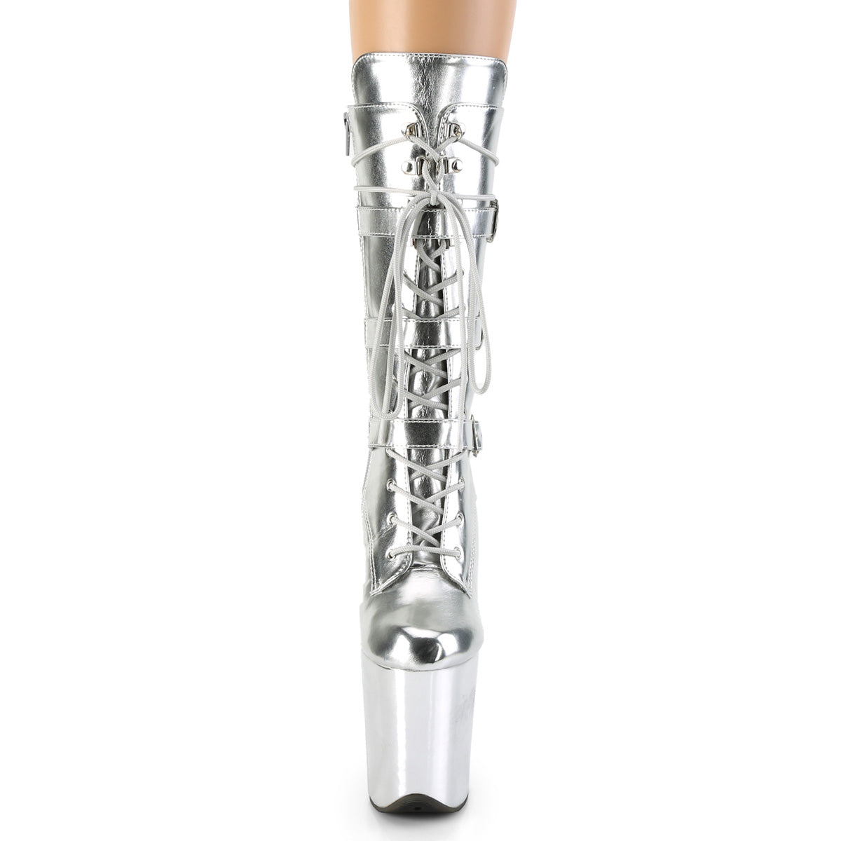 Pleaser Stivaletti da donna FLAMINGO-1053 SLV Metallico PU / SLV Metallic PU