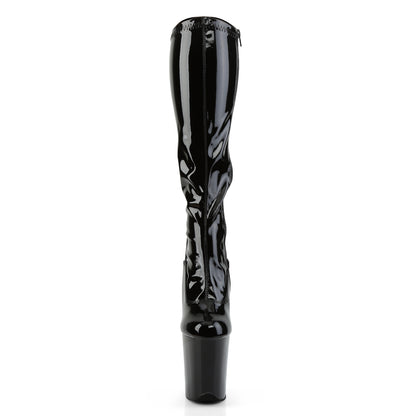 Pleaser Stivali da donna FLAMINGO-2000 BLK STR PAT / BLK