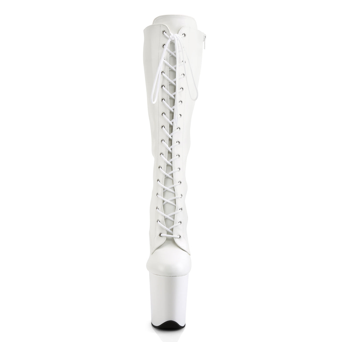 Pleaser Stivali da donna FLAMINGO-2023 Wht Str STR Pelle / Wht