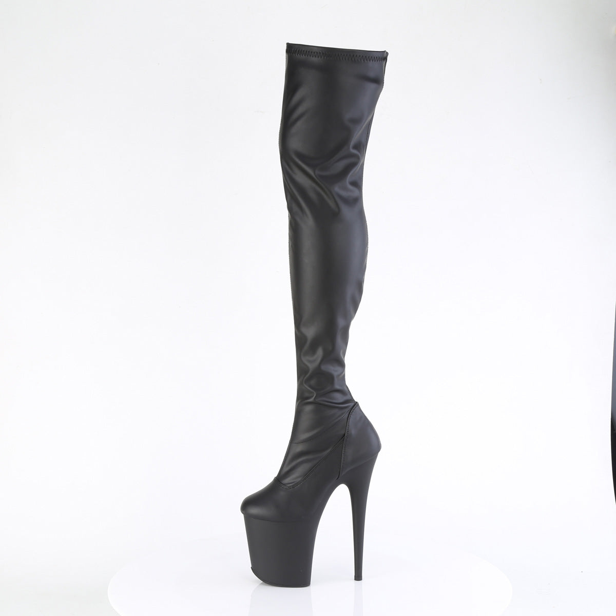 Pleaser   FLAMINGO-3000 BLK Fuce in pelle/blk opaco