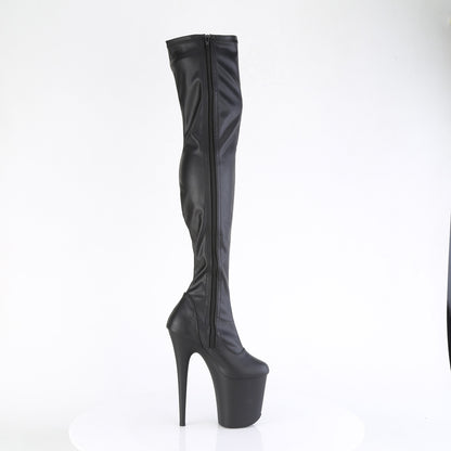 Pleaser   FLAMINGO-3000 BLK Fuce in pelle/blk opaco
