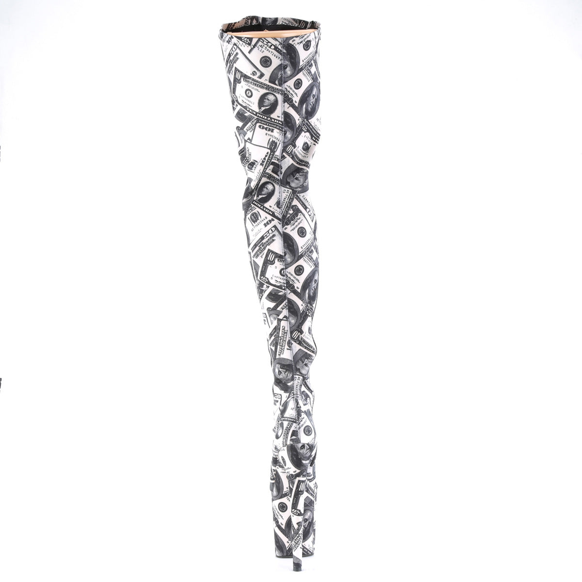 Pleaser Stivali da donna FLAMINGO-3000dp wht-blk str. Tessuto / tessuto WHT-BLK