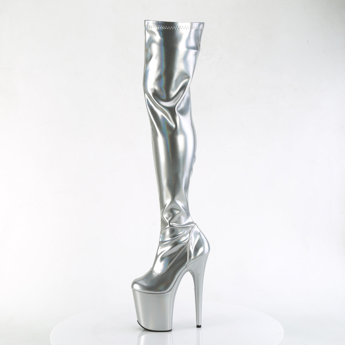 Pleaser   FLAMINGO-3000HWR Slv Str. Holo/Slv Holo
