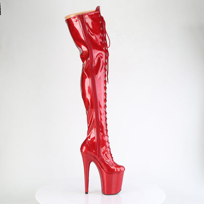 Pleaser Women's Platform Shoes FLAMINGO-3020GP Red Glitter Pat/M