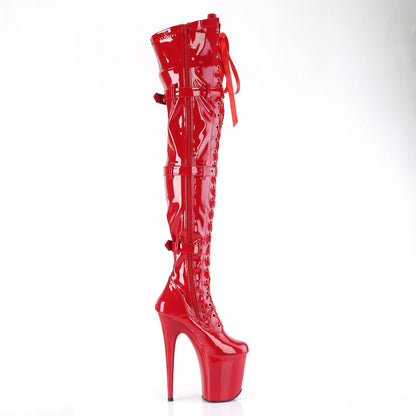 Pleaser   FLAMINGO-3028 Red Str. Pat/rosso