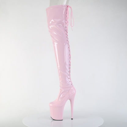 Pleaser Women's Platform Shoes FLAMINGO-3850 B. Pink Str. Pat/B. Pink