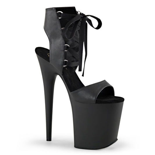Pleaser Sandali da donna FLAMINGO-800-14 BLK in ecopelle / BLK opaco