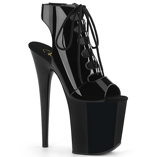 Pleaser Sandali da donna FLAMINGO-800-20 BLK PAT / BLK