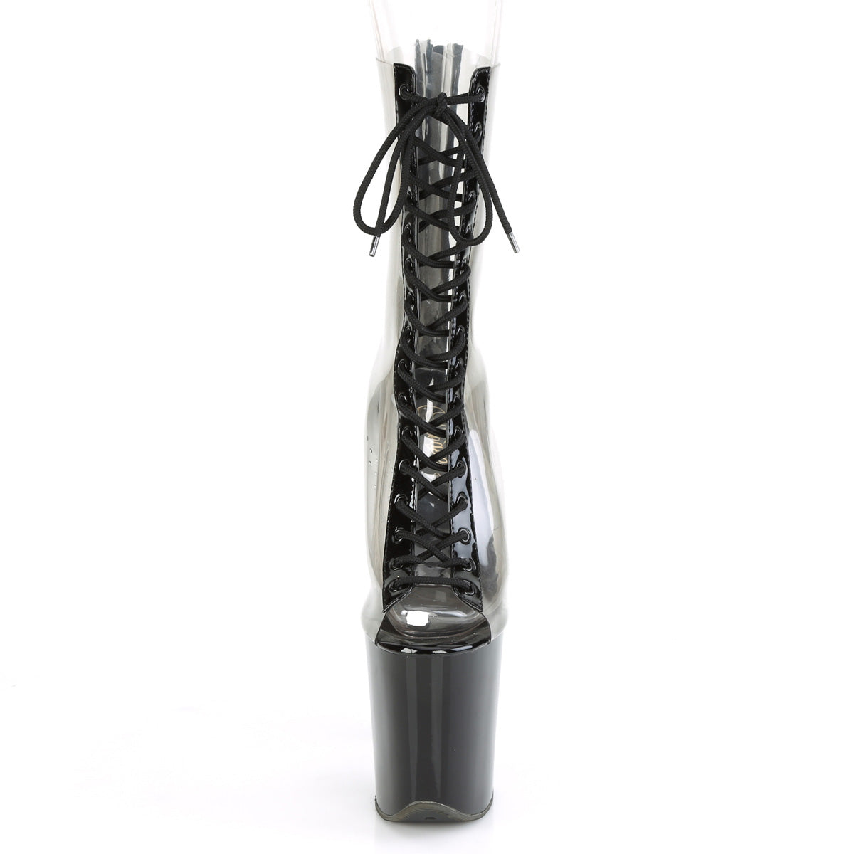 Pleaser Stivaletti da donna FLAMINGO-800-34 CLR-BLK PAT / BLK
