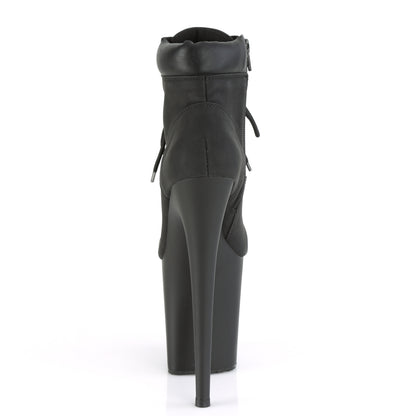 Pleaser Stivaletti da donna FLAMINGO-800TL-02 BLK Nubuck in ecopelle / Blk Matte