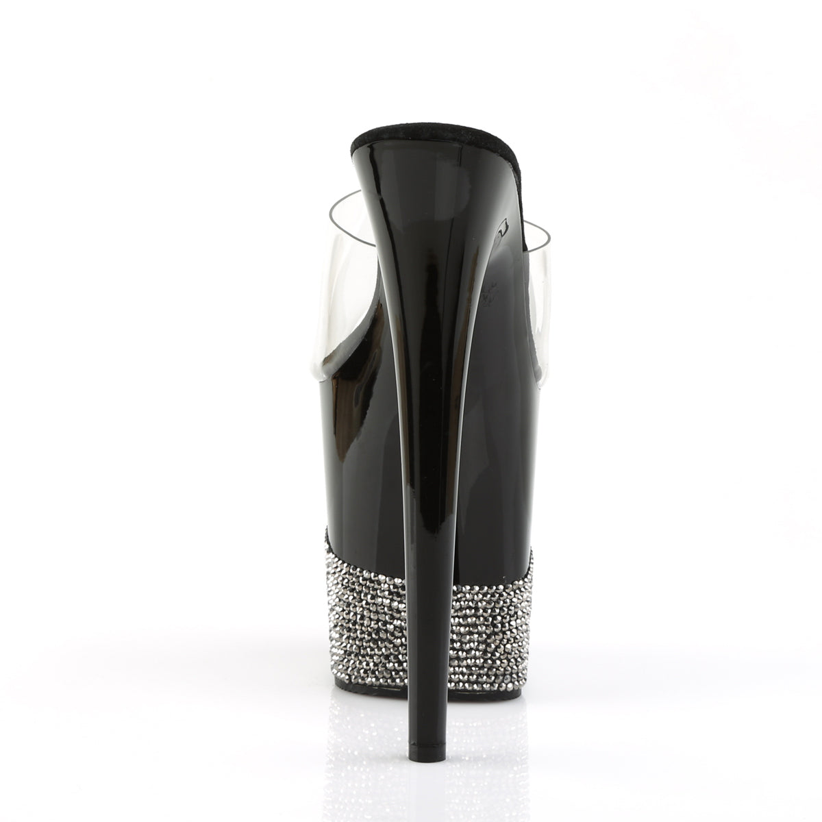 Pleaser Sandali da donna FLAMINGO-801-3 CLR / BLK-PEWTER RS