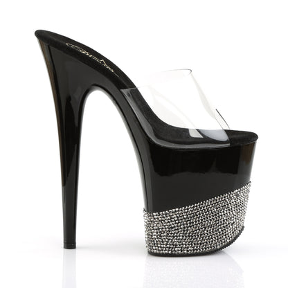 Pleaser Sandali da donna FLAMINGO-801-3 CLR / BLK-PEWTER RS