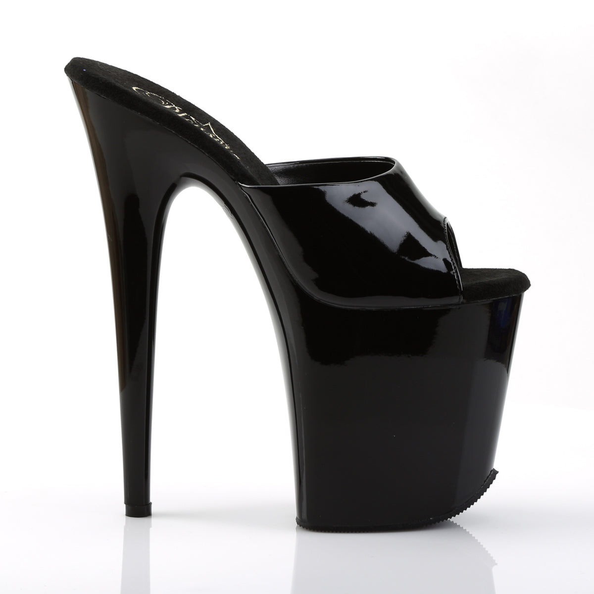 Pleaser Sandali da donna FLAMINGO-801 BLK PAT / BLK