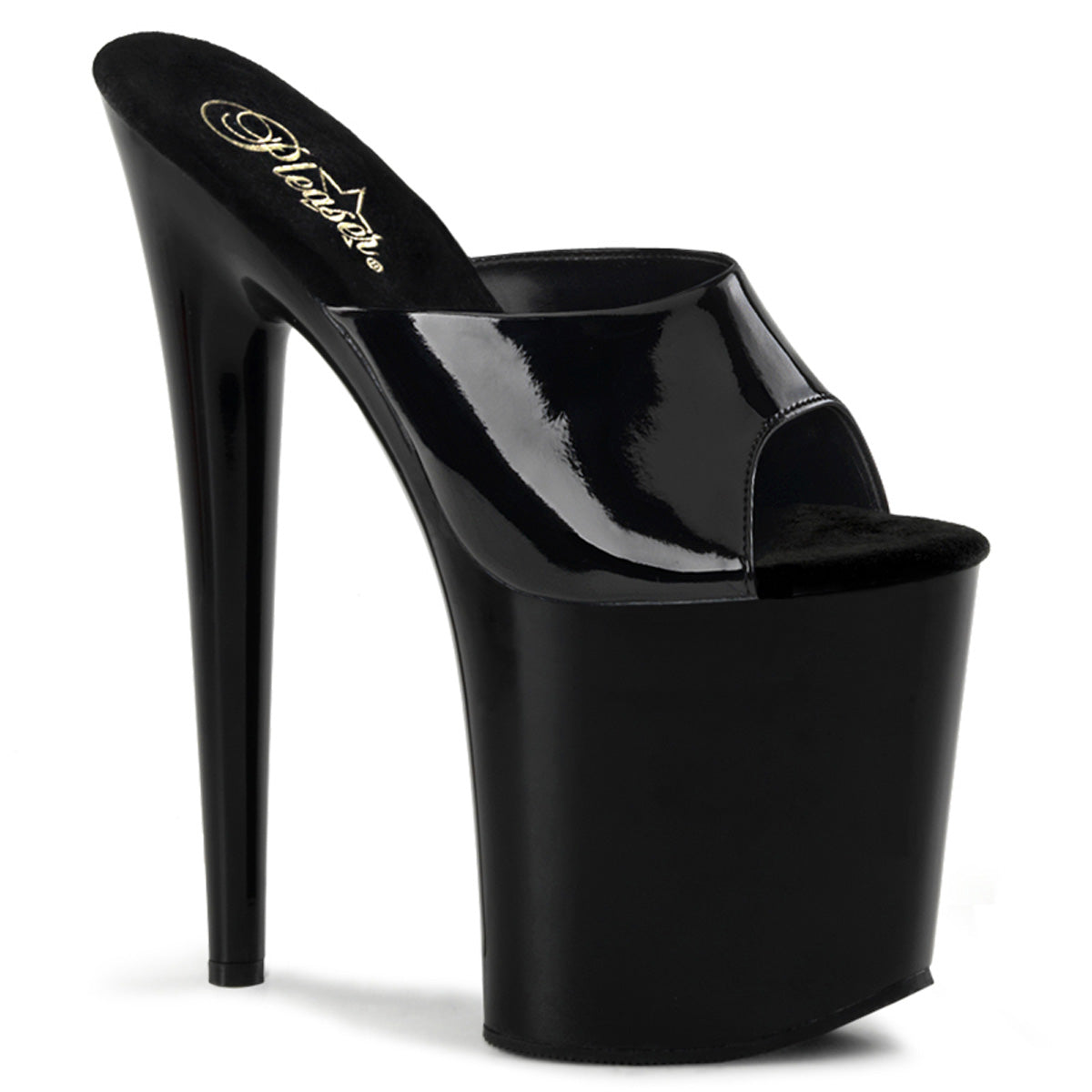 Pleaser Sandali da donna FLAMINGO-801 BLK PAT / BLK